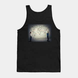 Business trade map Tank Top